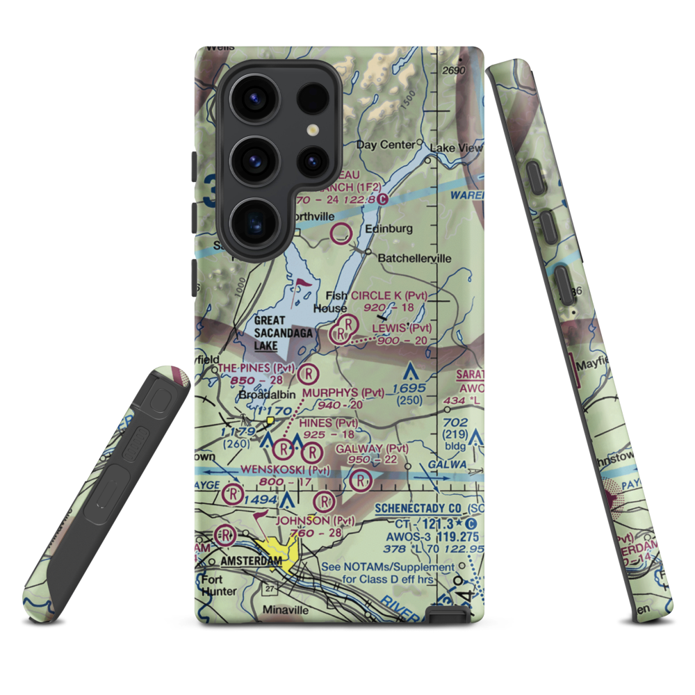 Circle K Ranch Airport (NY65) VFR Sectional Samsung Phone Case Samsung Galaxy S23 Ultra model shown