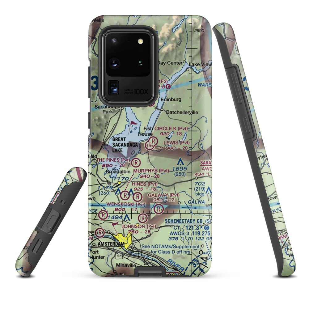 Circle K Ranch Airport (NY65) VFR Sectional Samsung Phone Case Samsung Galaxy S20 Ultra model shown