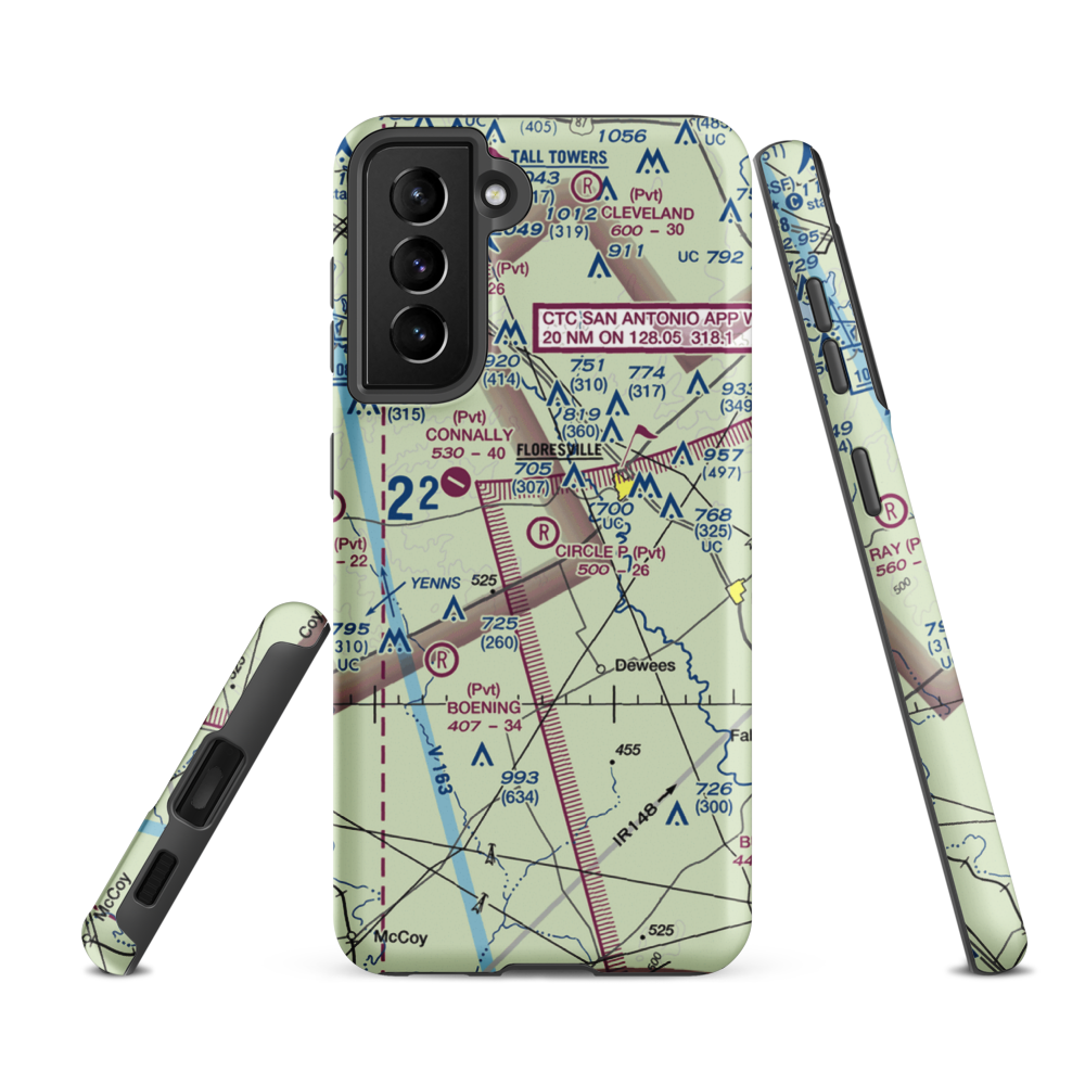 Circle P Ranch Airport (82XS) VFR Sectional Samsung Phone Case Samsung Galaxy S21 FE model shown