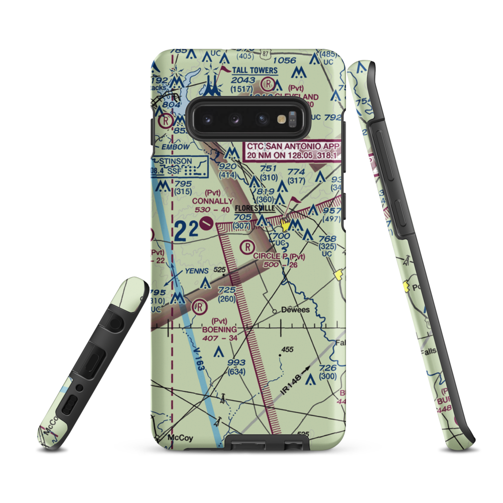 Circle P Ranch Airport (82XS) VFR Sectional Samsung Phone Case Samsung Galaxy S10 Plus model shown