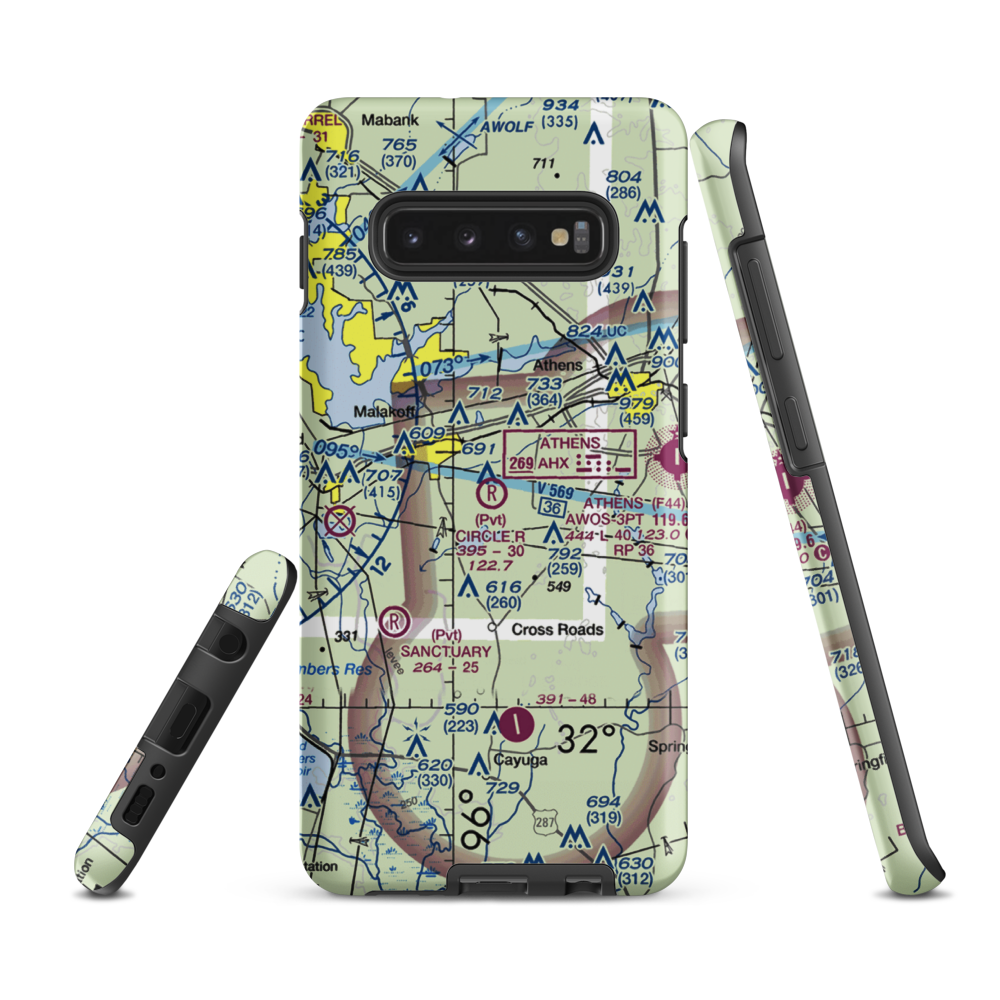 Circle R Ranch Airport (2TS4) VFR Sectional Samsung Phone Case Samsung Galaxy S10 Plus model shown