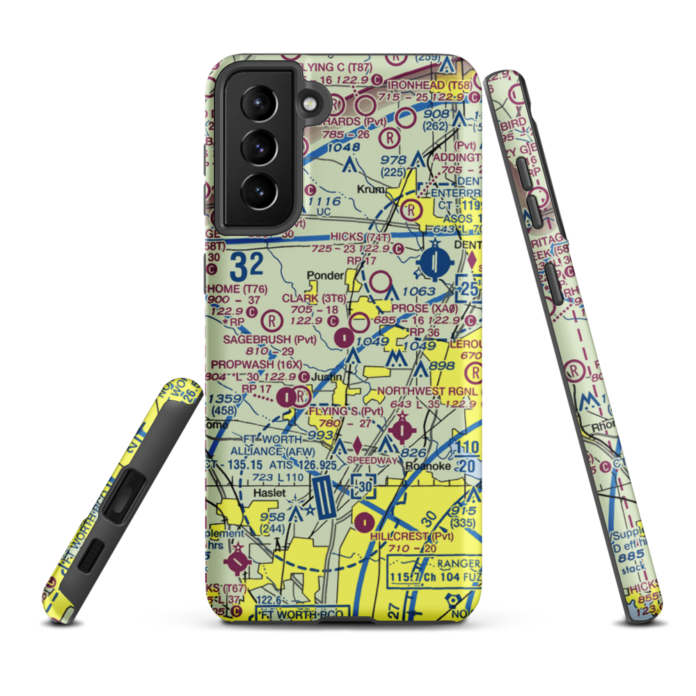 Clark Airport (3T6) VFR Sectional Samsung Phone Case Samsung Galaxy S21 Plus model shown