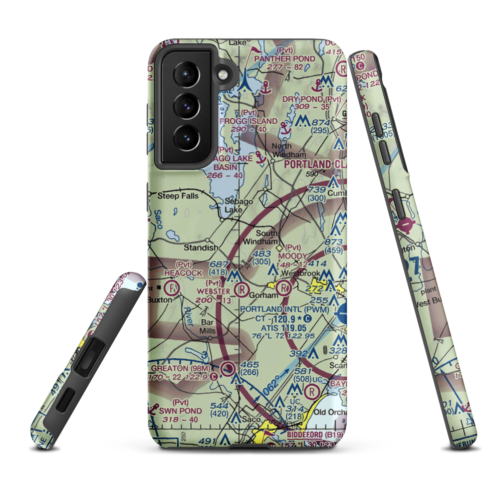 Clark Field (ME96) VFR Sectional Samsung Phone Case Samsung Galaxy S21 FE model shown