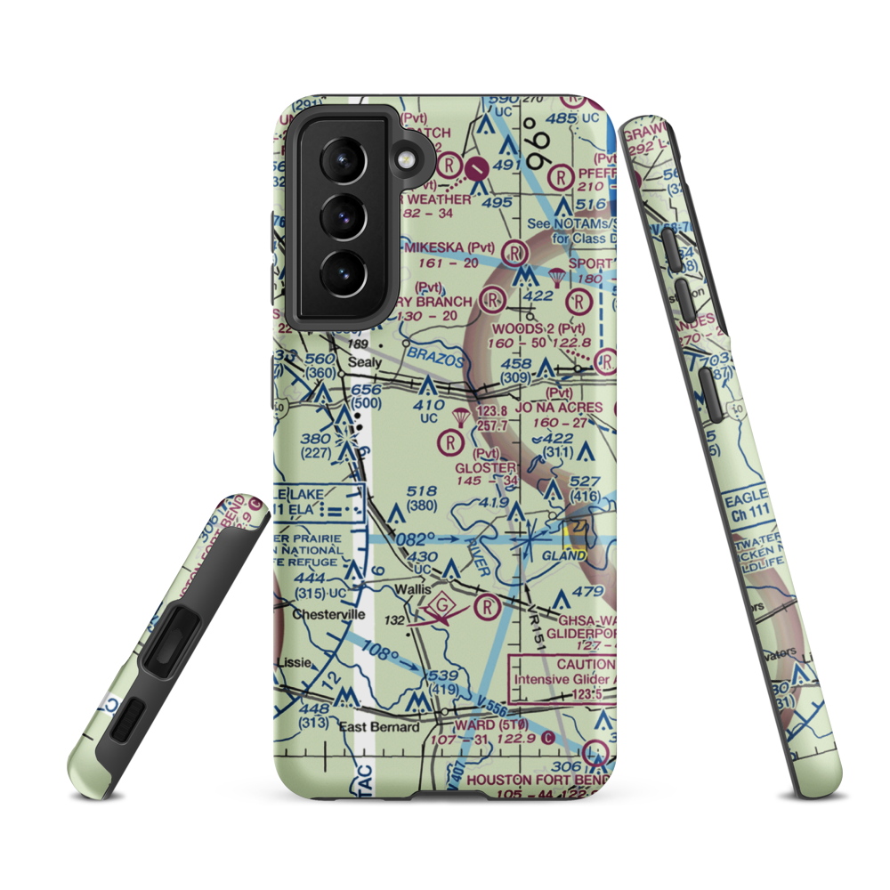 Clark Sky Ranch Airport (3TA2) VFR Sectional Samsung Phone Case Samsung Galaxy S21 FE model shown