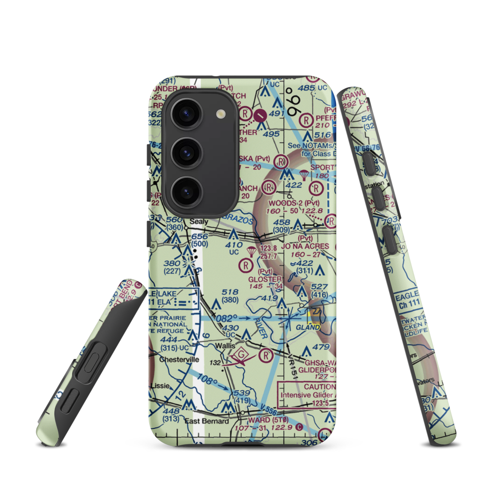 Clark Sky Ranch Airport (3TA2) VFR Sectional Samsung Phone Case Samsung Galaxy S23 model shown