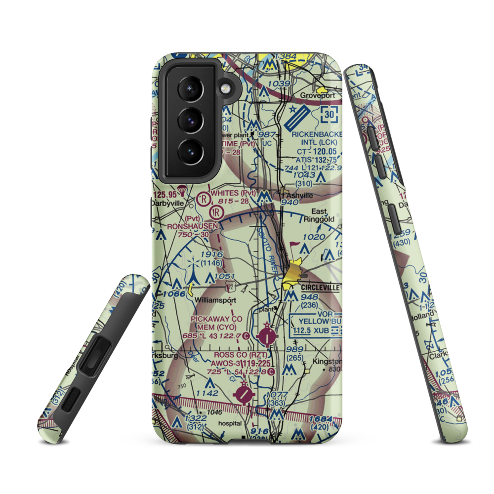 Clarks Dream Strip (03I) VFR Sectional Samsung Phone Case Samsung Galaxy S21 FE model shown