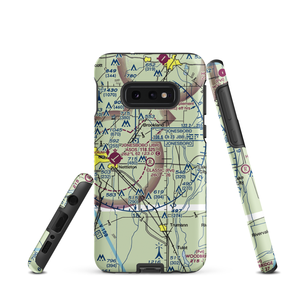 Classic Airstrip (23AR) VFR Sectional Samsung Phone Case Samsung Galaxy S10e model shown