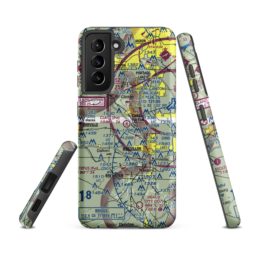 Clay's Rv Airport (51OI) VFR Sectional Samsung Phone Case Samsung Galaxy S21 FE model shown