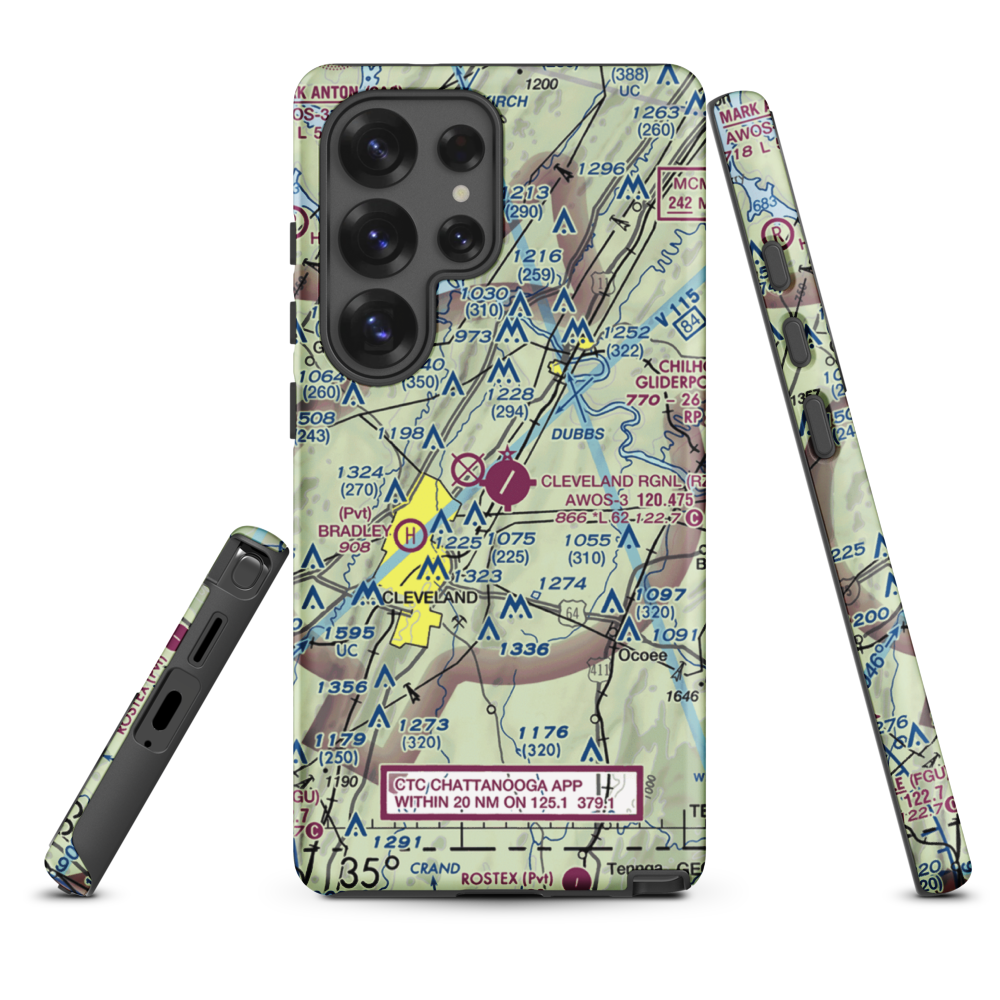 Cleveland Regional Jetport (RZR) VFR Sectional Samsung Phone Case Samsung Galaxy S25 Ultra model shown