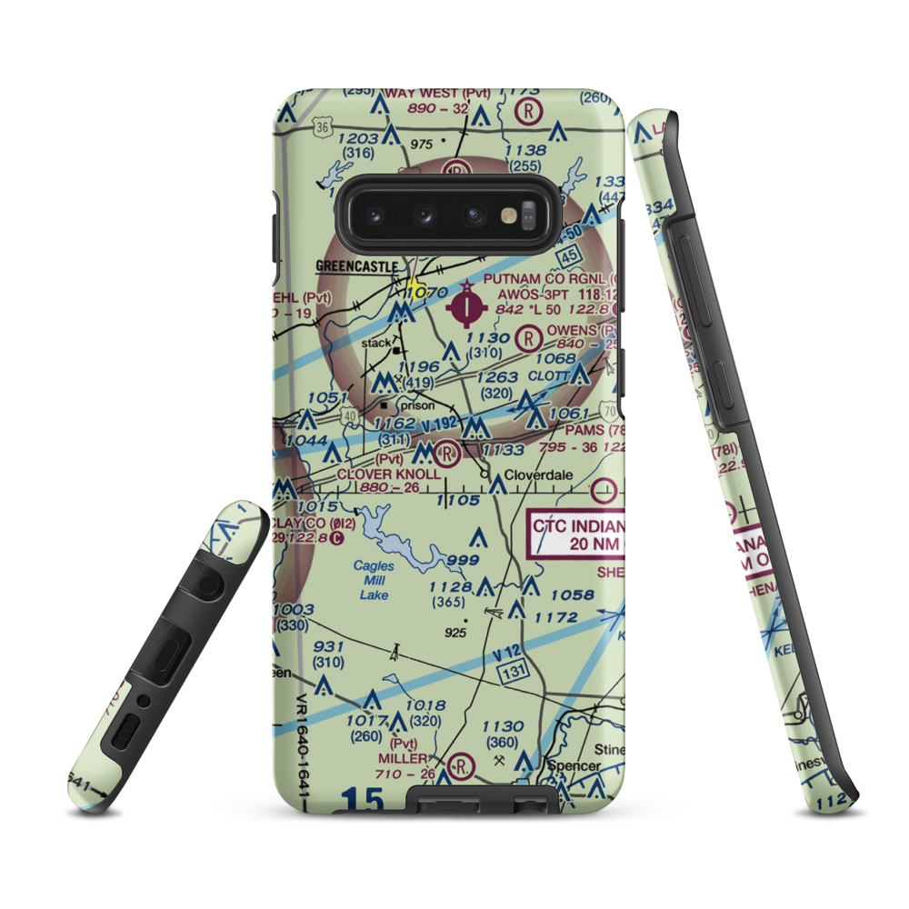 Clover Knoll Airport (II07) VFR Sectional Samsung Phone Case Samsung Galaxy S10e model shown