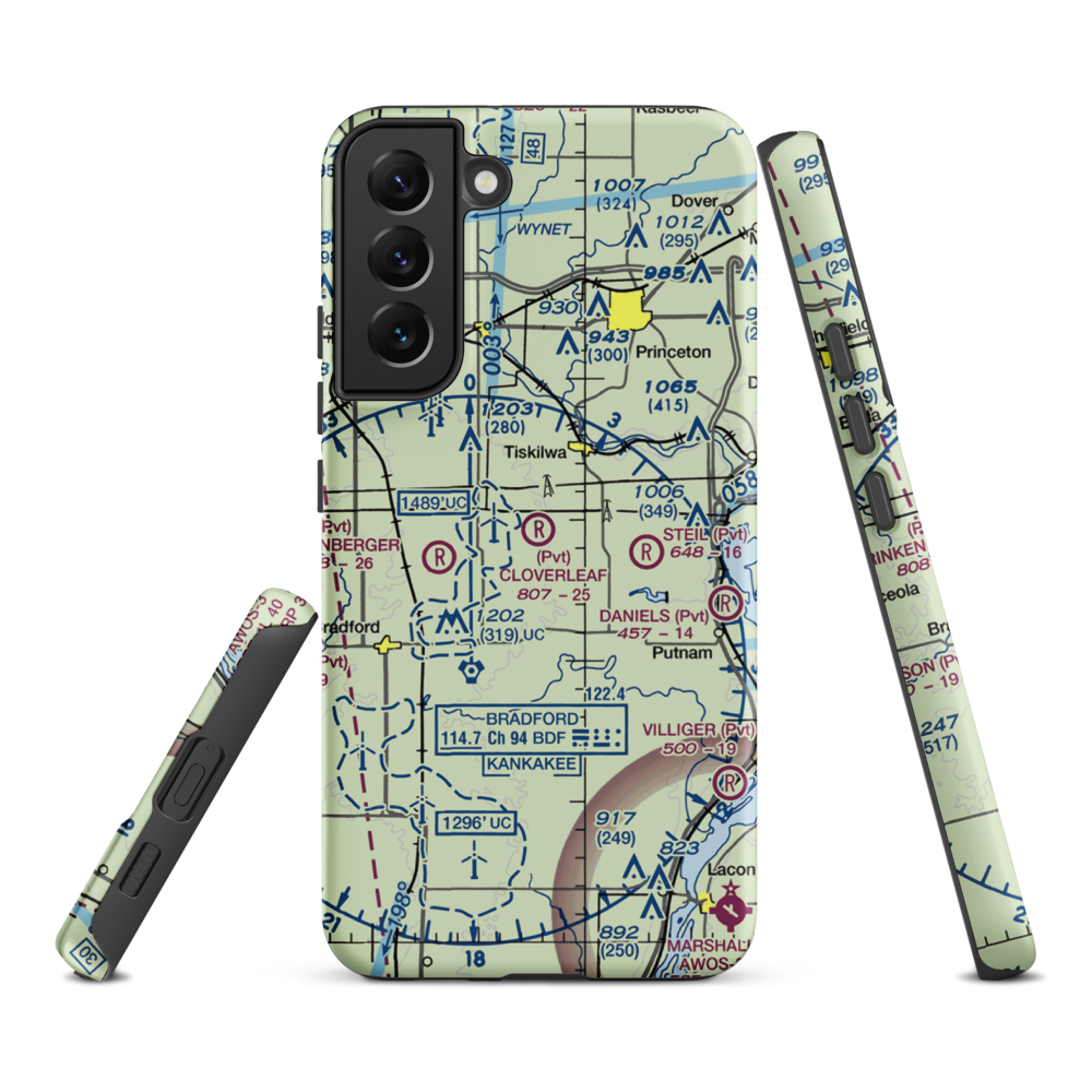 Cloverleaf Ranch Airport (15LL) VFR Sectional Samsung Phone Case Samsung Galaxy S22 Plus model shown