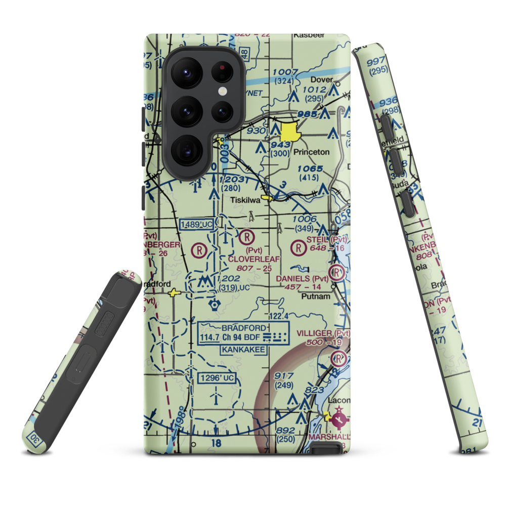 Cloverleaf Ranch Airport (15LL) VFR Sectional Samsung Phone Case Samsung Galaxy S22 Ultra model shown