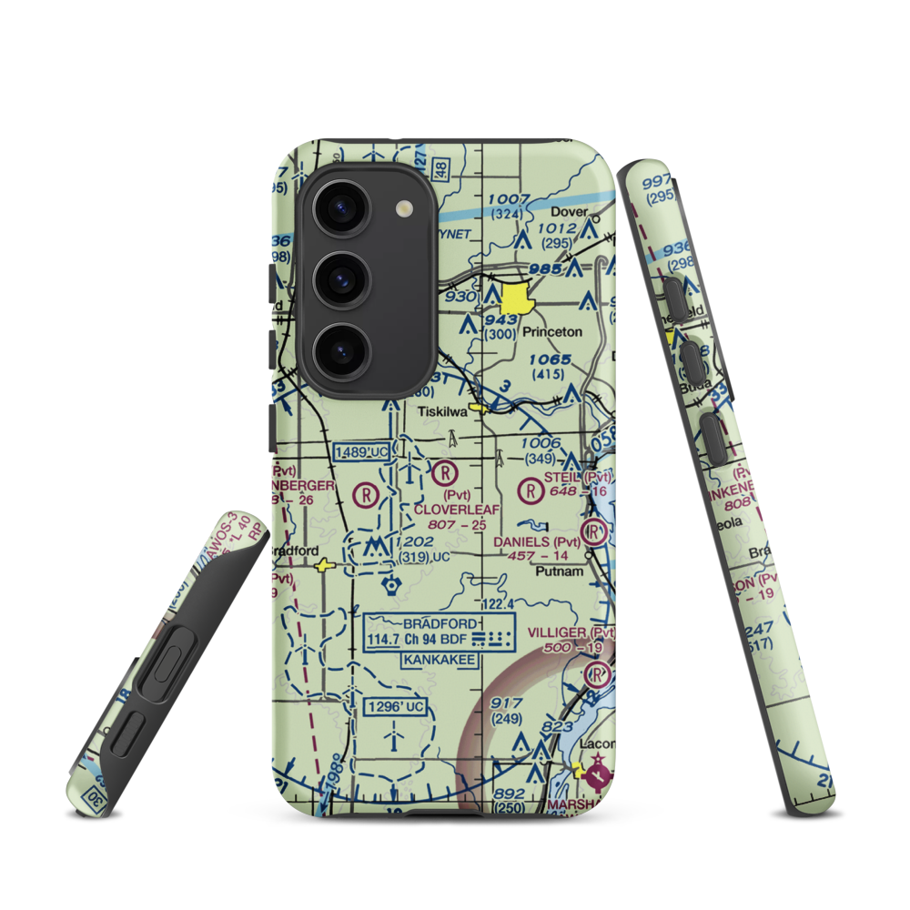 Cloverleaf Ranch Airport (15LL) VFR Sectional Samsung Phone Case Samsung Galaxy S23 model shown