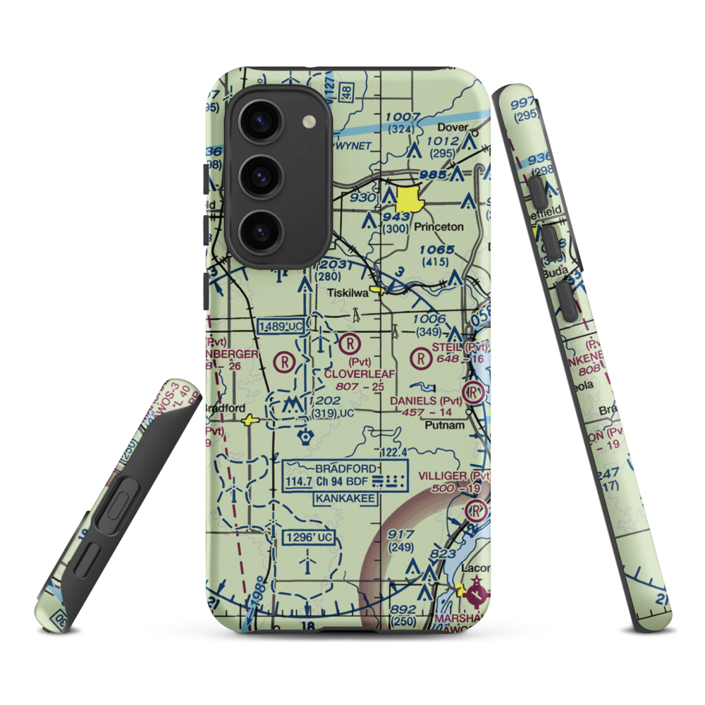 Cloverleaf Ranch Airport (15LL) VFR Sectional Samsung Phone Case Samsung Galaxy S23 Plus model shown