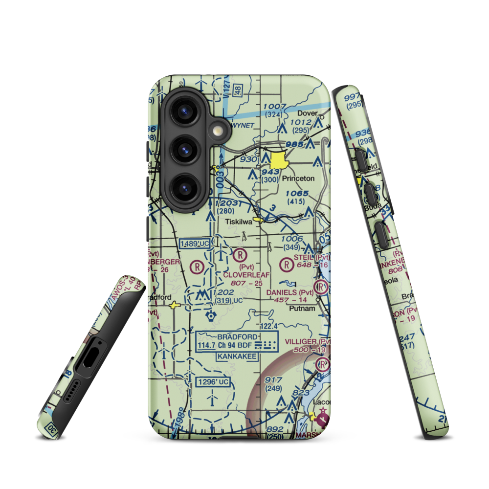 Cloverleaf Ranch Airport (15LL) VFR Sectional Samsung Phone Case Samsung Galaxy S24 model shown