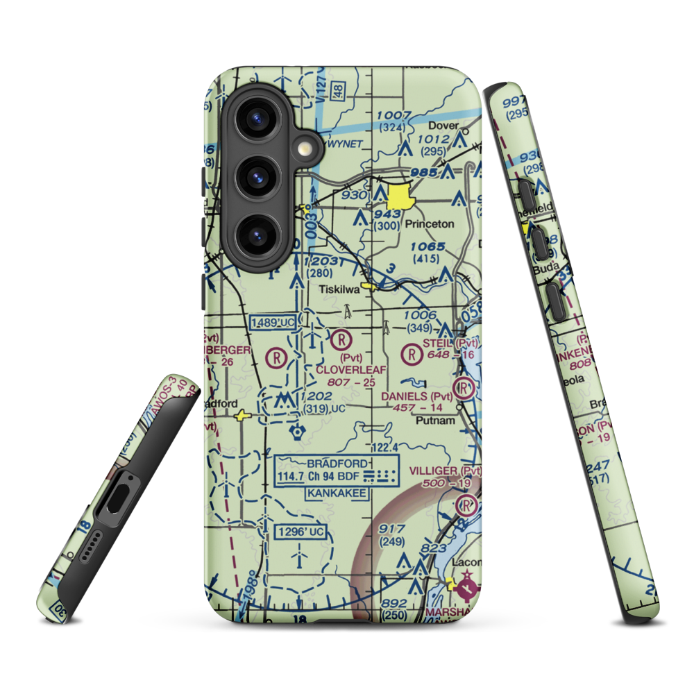Cloverleaf Ranch Airport (15LL) VFR Sectional Samsung Phone Case Samsung Galaxy S24 Plus model shown