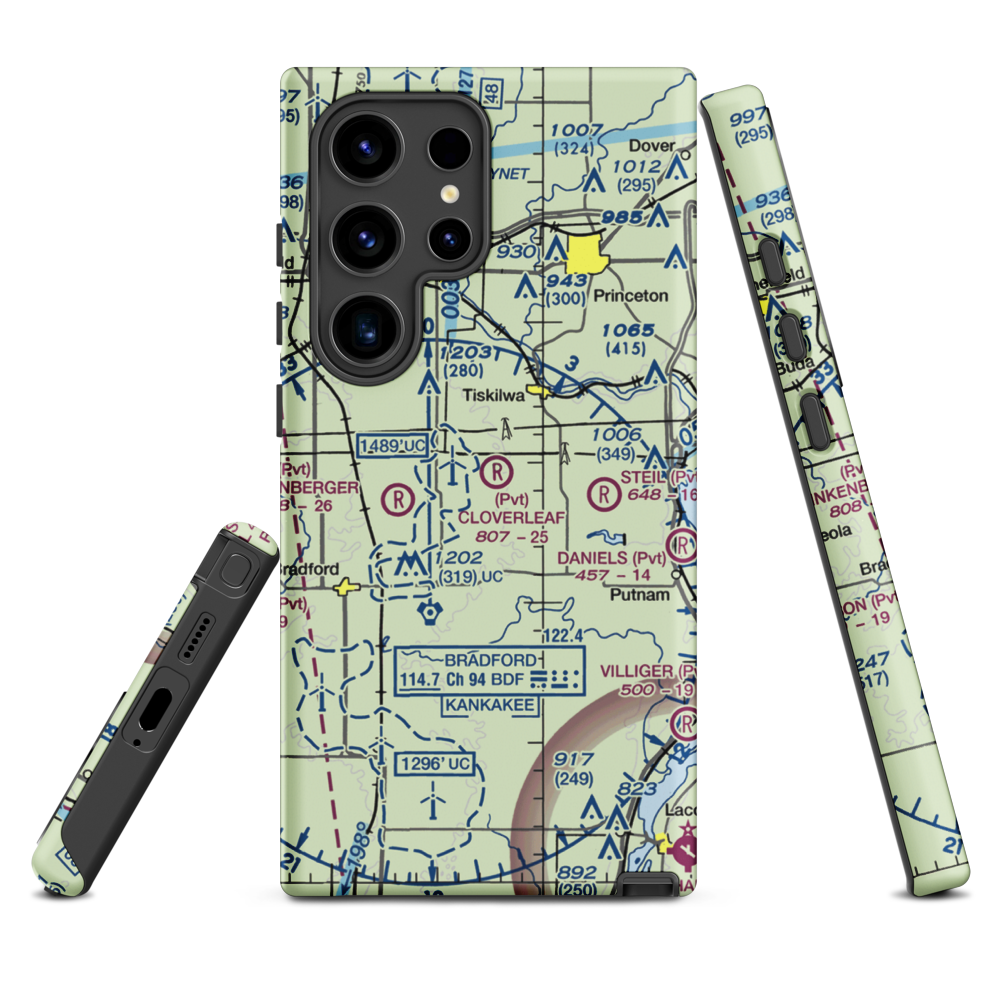 Cloverleaf Ranch Airport (15LL) VFR Sectional Samsung Phone Case Samsung Galaxy S24 Ultra model shown