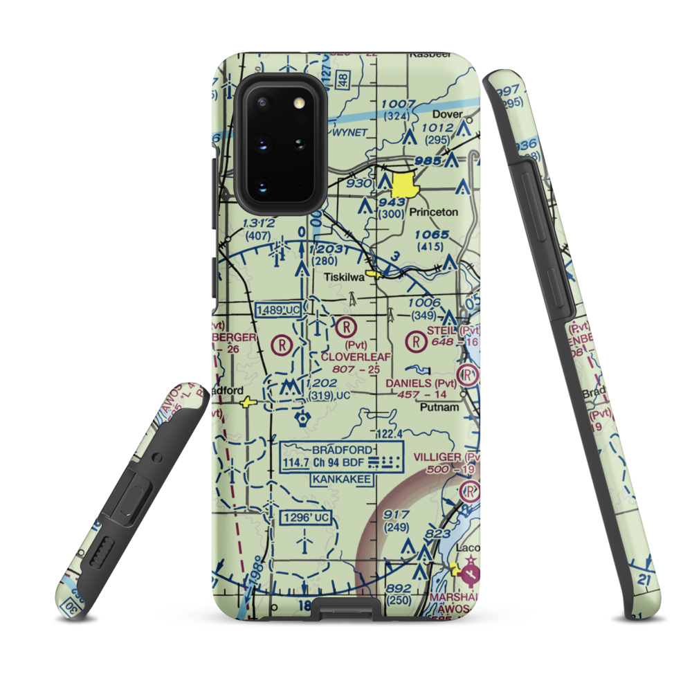 Cloverleaf Ranch Airport (15LL) VFR Sectional Samsung Phone Case Samsung Galaxy S20 Plus model shown