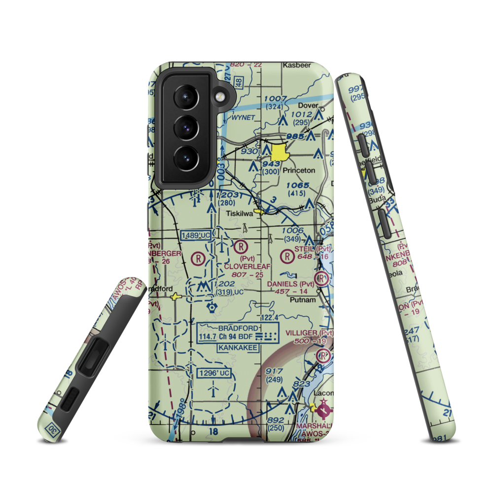 Cloverleaf Ranch Airport (15LL) VFR Sectional Samsung Phone Case Samsung Galaxy S21 model shown