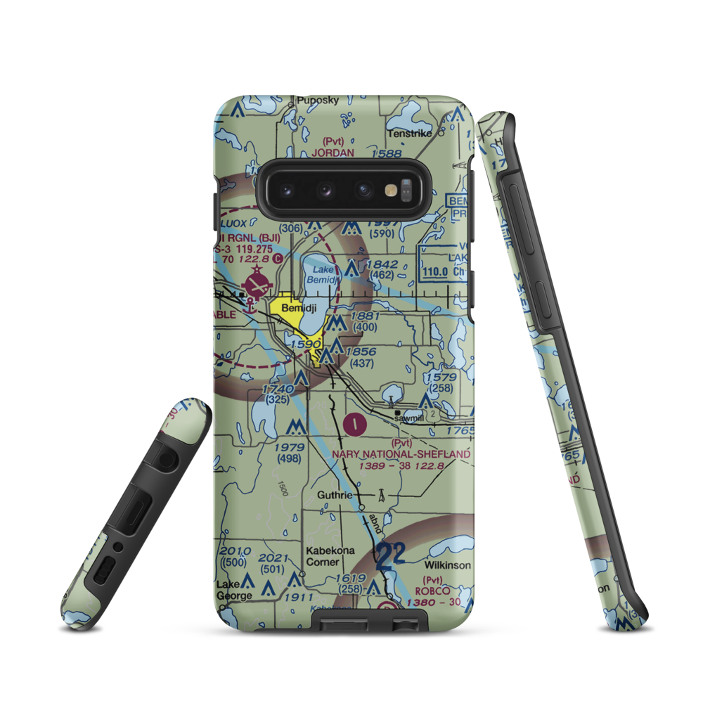 Cloverleaf-East Bemidji Airport (MY54) VFR Sectional Samsung Phone Case Samsung Galaxy S10 model shown
