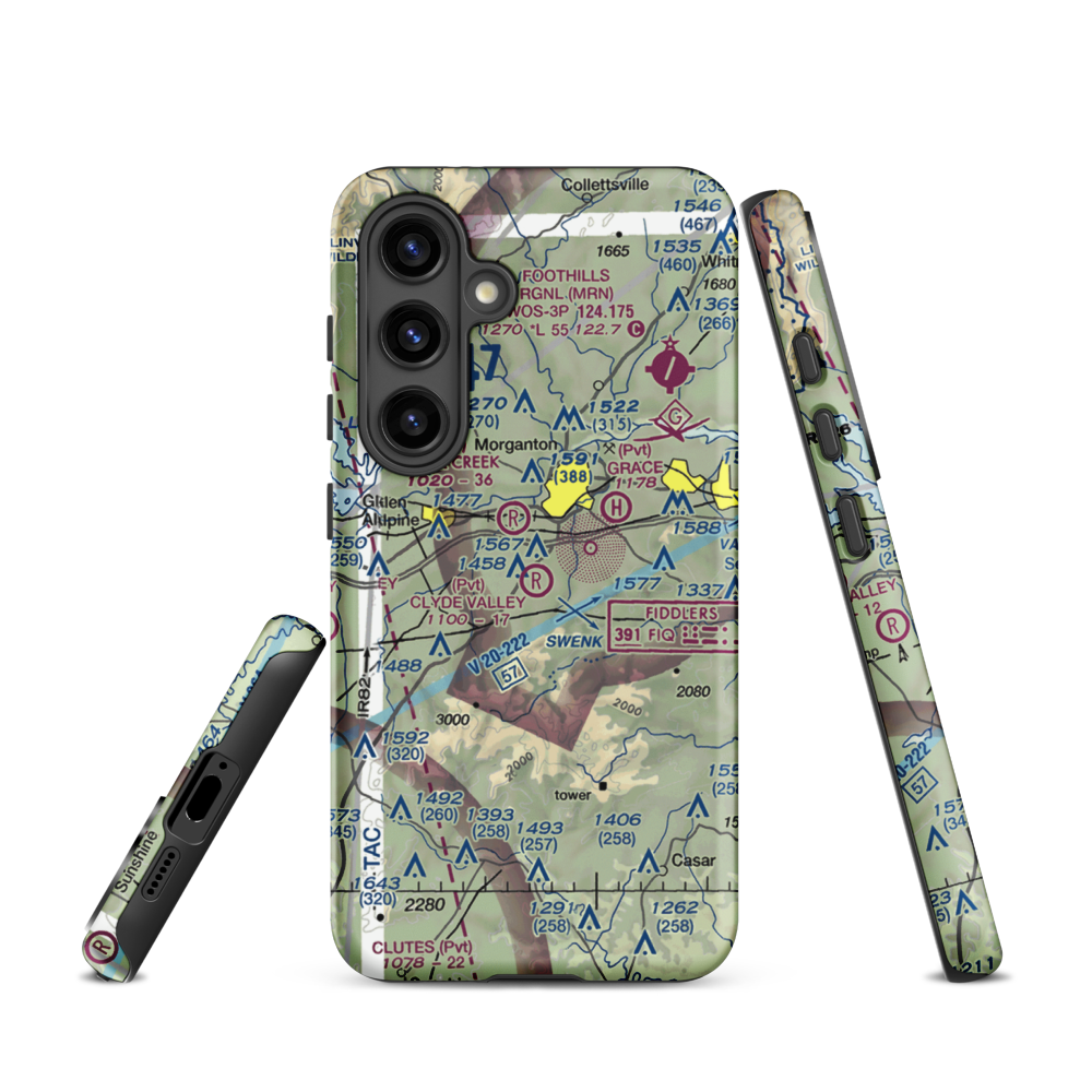Clyde Valley Airport (3NC0) VFR Sectional Samsung Phone Case Samsung Galaxy S24 model shown