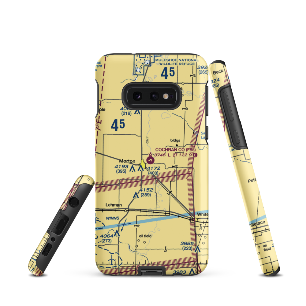 Cochran County Airport (F85) VFR Sectional Samsung Phone Case Samsung Galaxy S10e model shown