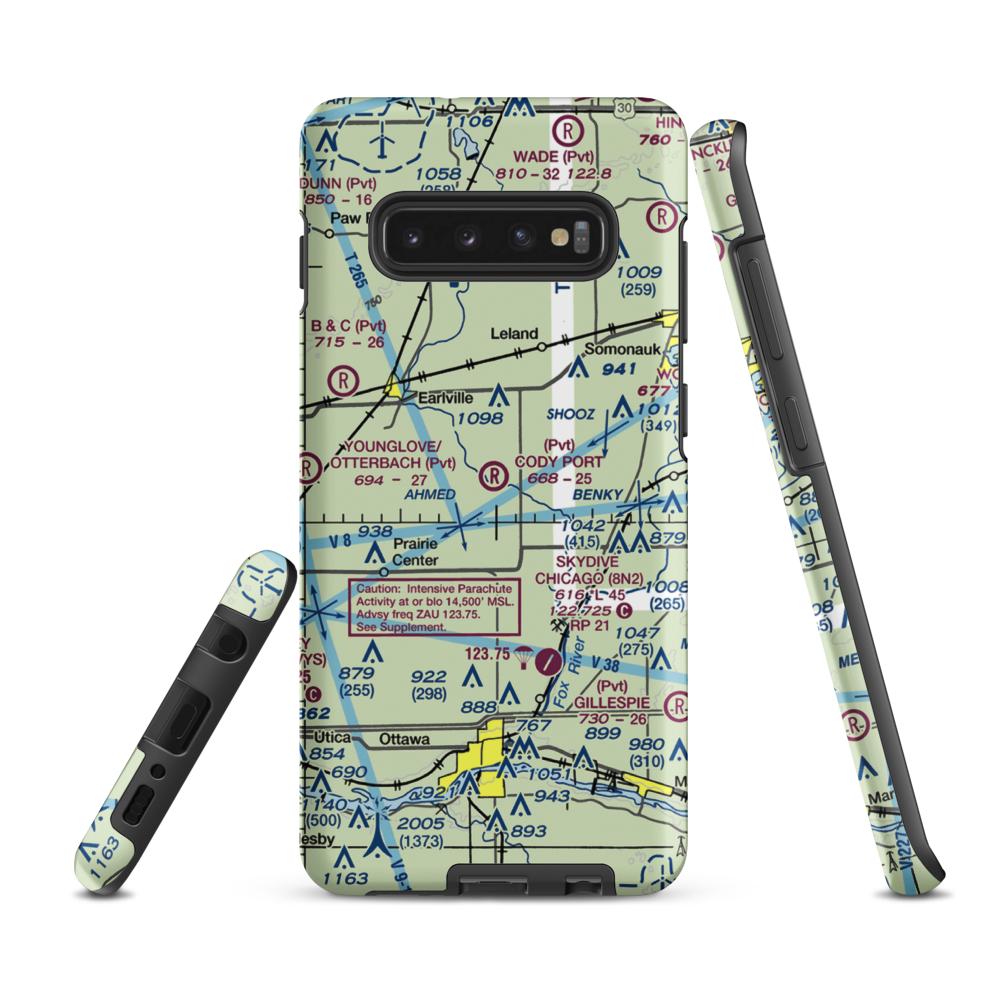 Cody Port RLA Restricted Landing Area (7IL8) VFR Sectional Samsung Phone Case Samsung Galaxy S10 Plus model shown