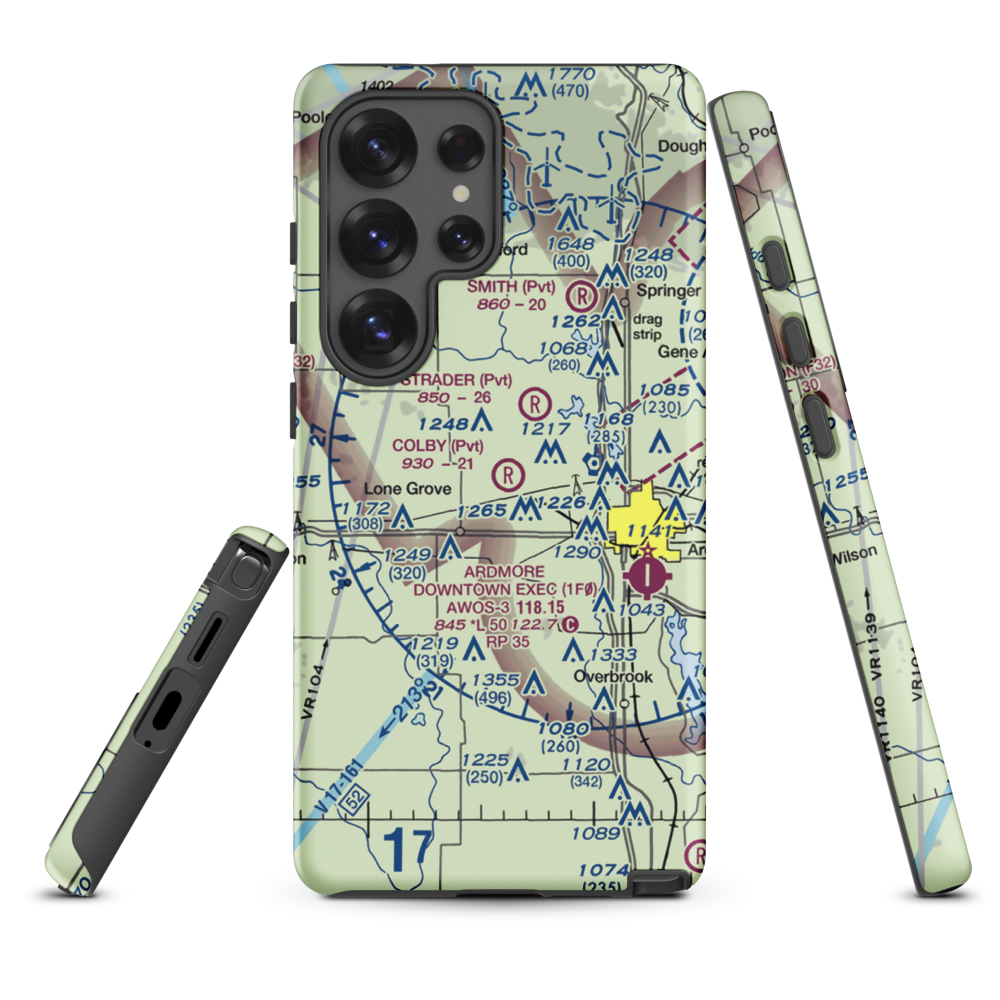 Colby Field (OK24) VFR Sectional Samsung Phone Case Samsung Galaxy S25 Ultra model shown