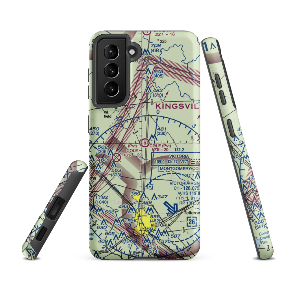 Cole Ranch Airport (94XS) VFR Sectional Samsung Phone Case Samsung Galaxy S21 FE model shown