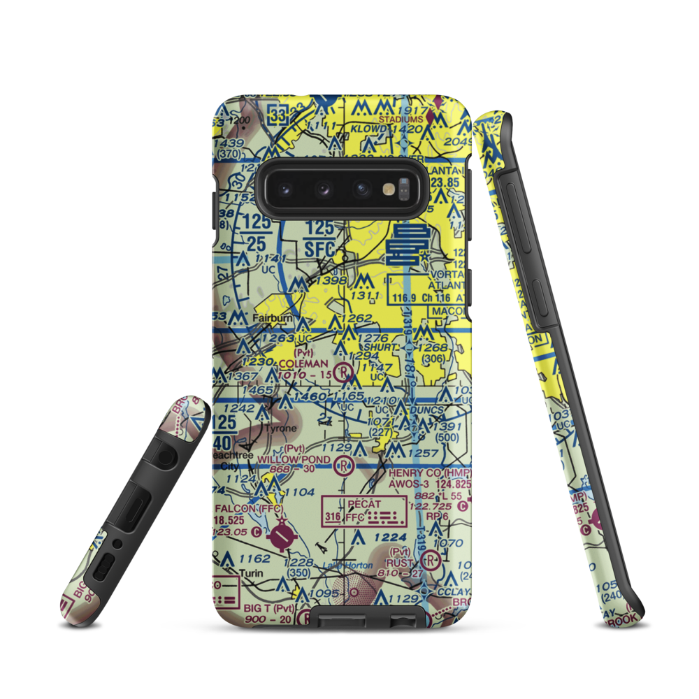 Coleman Field (GA95) VFR Sectional Samsung Phone Case Samsung Galaxy S10 model shown