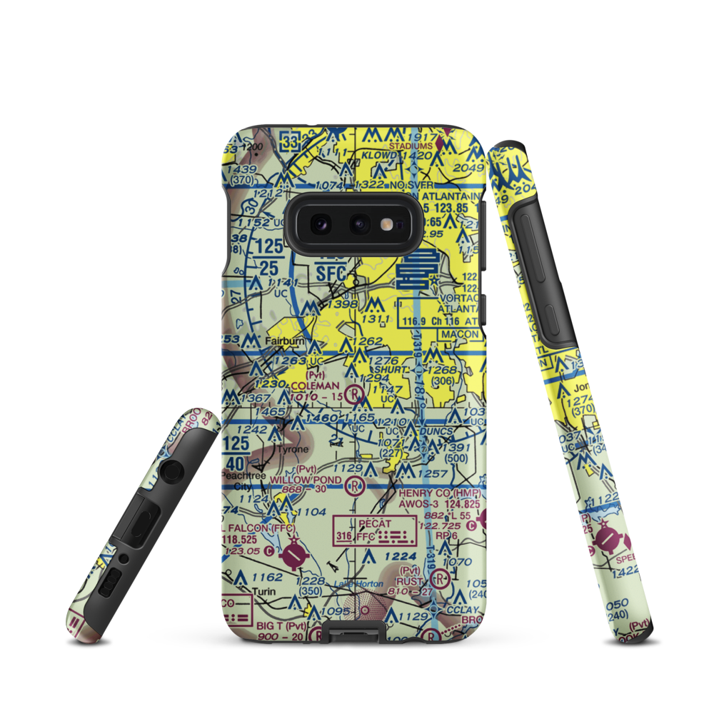 Coleman Field (GA95) VFR Sectional Samsung Phone Case Samsung Galaxy S10e model shown
