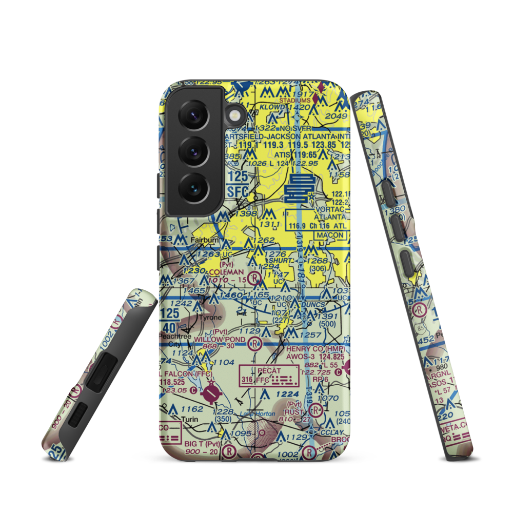 Coleman Field (GA95) VFR Sectional Samsung Phone Case Samsung Galaxy S22 model shown