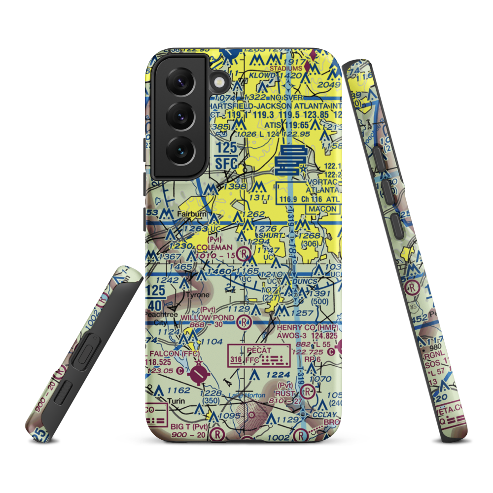 Coleman Field (GA95) VFR Sectional Samsung Phone Case Samsung Galaxy S22 Plus model shown