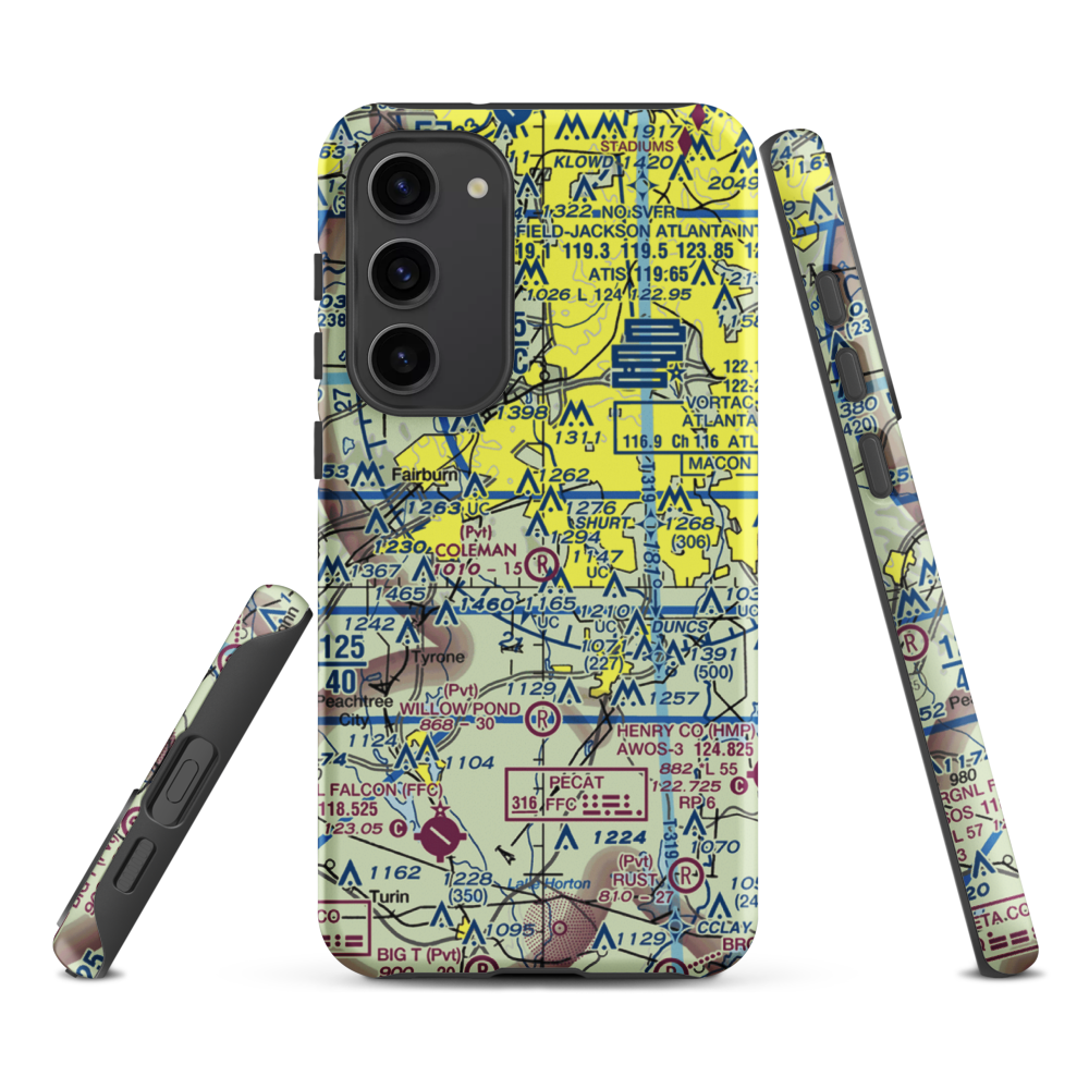 Coleman Field (GA95) VFR Sectional Samsung Phone Case Samsung Galaxy S23 Plus model shown