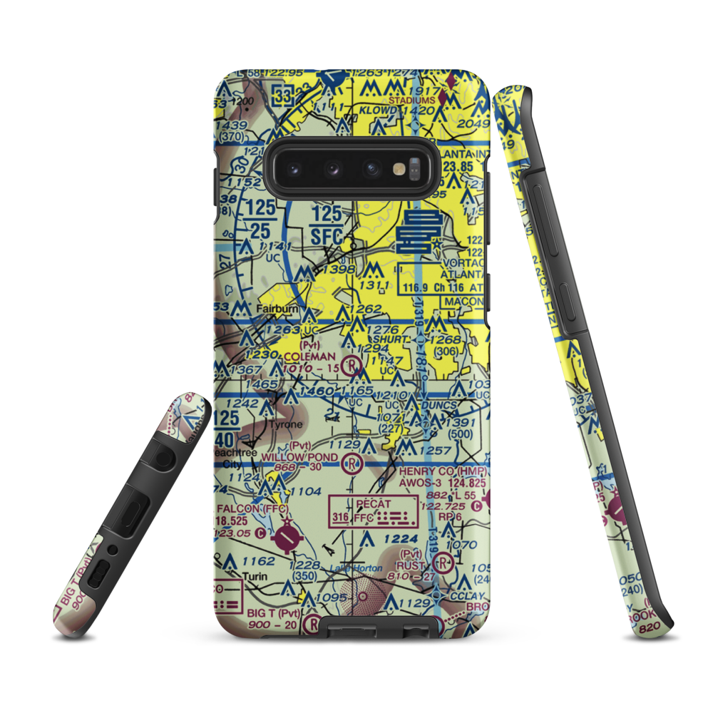 Coleman Field (GA95) VFR Sectional Samsung Phone Case Samsung Galaxy S10 Plus model shown