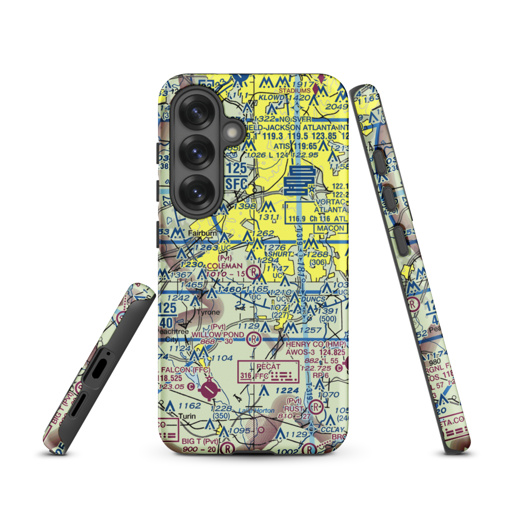Coleman Field (GA95) VFR Sectional Samsung Phone Case Samsung Galaxy S25 model shown