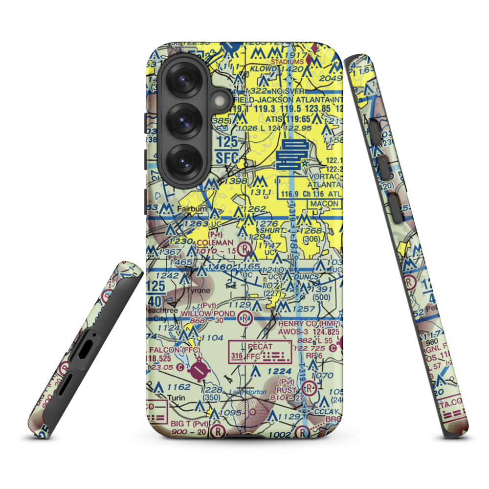 Coleman Field (GA95) VFR Sectional Samsung Phone Case Samsung Galaxy S25 Plus model shown