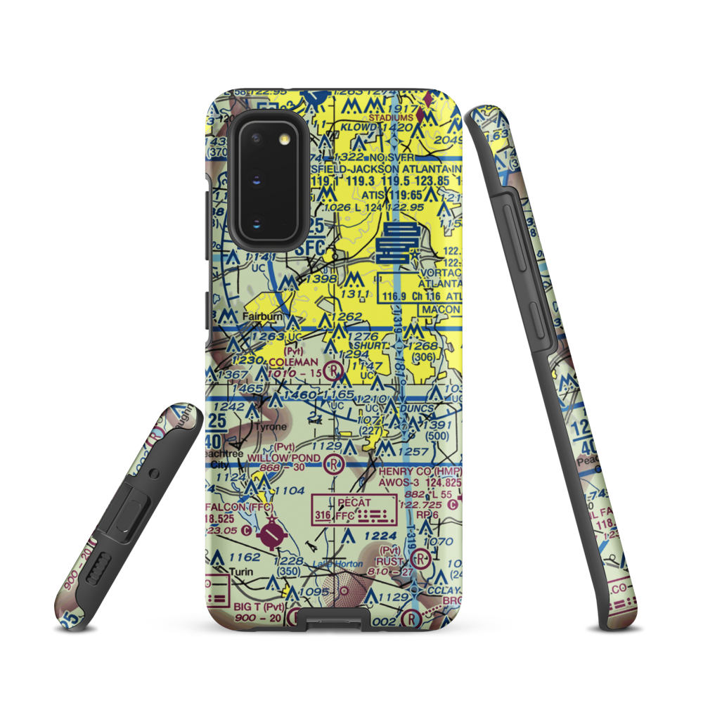Coleman Field (GA95) VFR Sectional Samsung Phone Case Samsung Galaxy S20 model shown