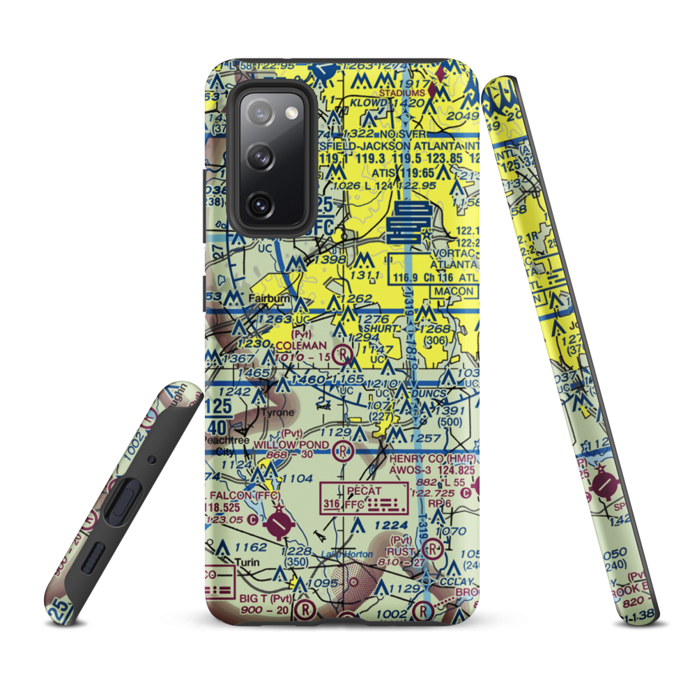 Coleman Field (GA95) VFR Sectional Samsung Phone Case Samsung Galaxy S20 FE model shown