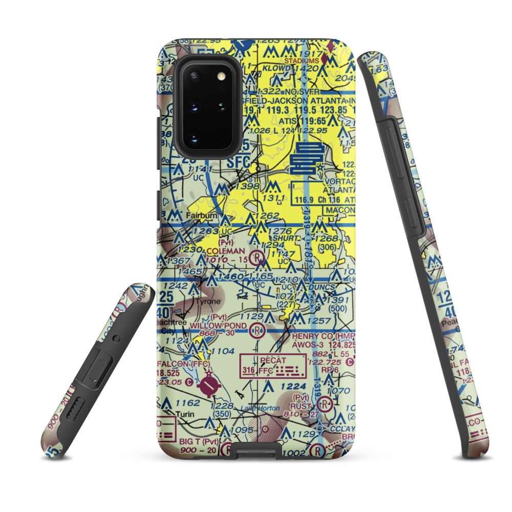 Coleman Field (GA95) VFR Sectional Samsung Phone Case Samsung Galaxy S20 Plus model shown