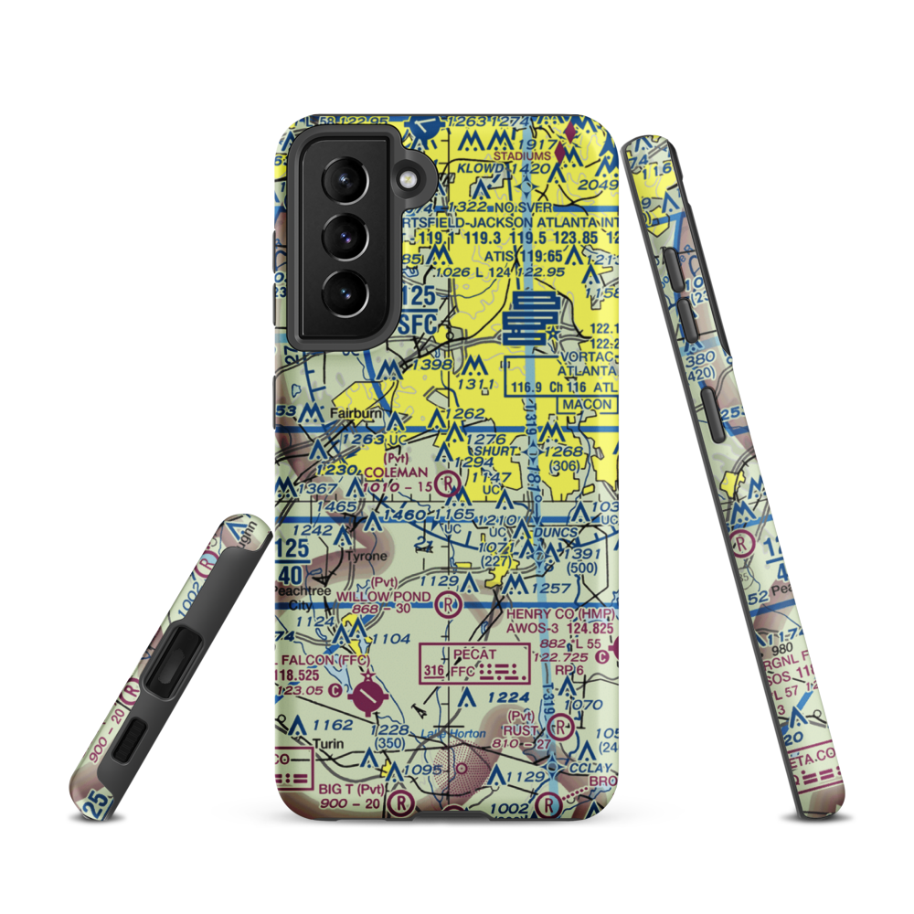 Coleman Field (GA95) VFR Sectional Samsung Phone Case Samsung Galaxy S21 model shown