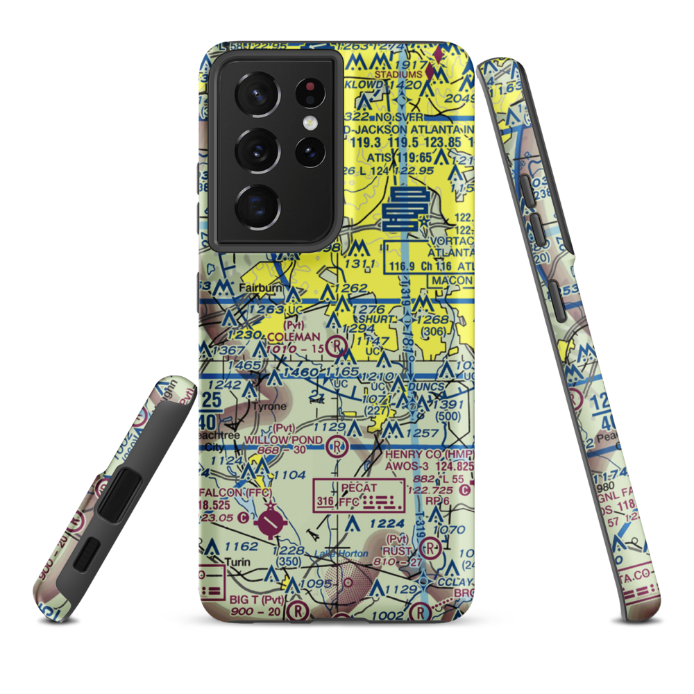 Coleman Field (GA95) VFR Sectional Samsung Phone Case Samsung Galaxy S21 Plus model shown