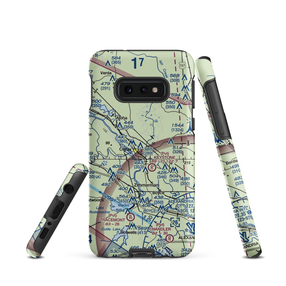 Colfax Airport (L40) VFR Sectional Samsung Phone Case Samsung Galaxy S10e model shown