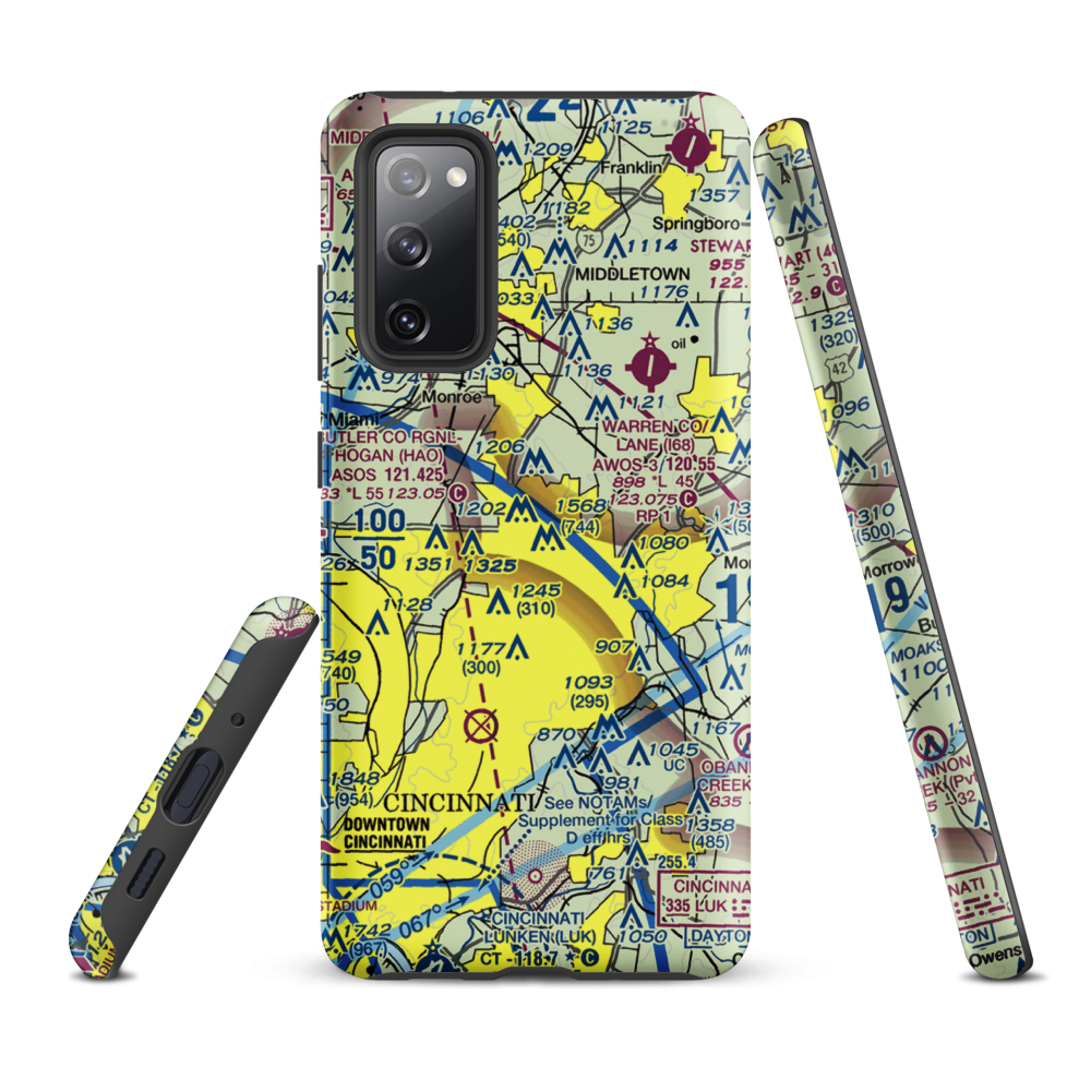 Collins-Flege Airpark (77OH) VFR Sectional Samsung Phone Case Samsung Galaxy S20 FE model shown