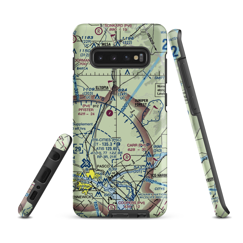 Columbia Ag 2 Airport (WN33) VFR Sectional Samsung Phone Case Samsung Galaxy S10 Plus model shown
