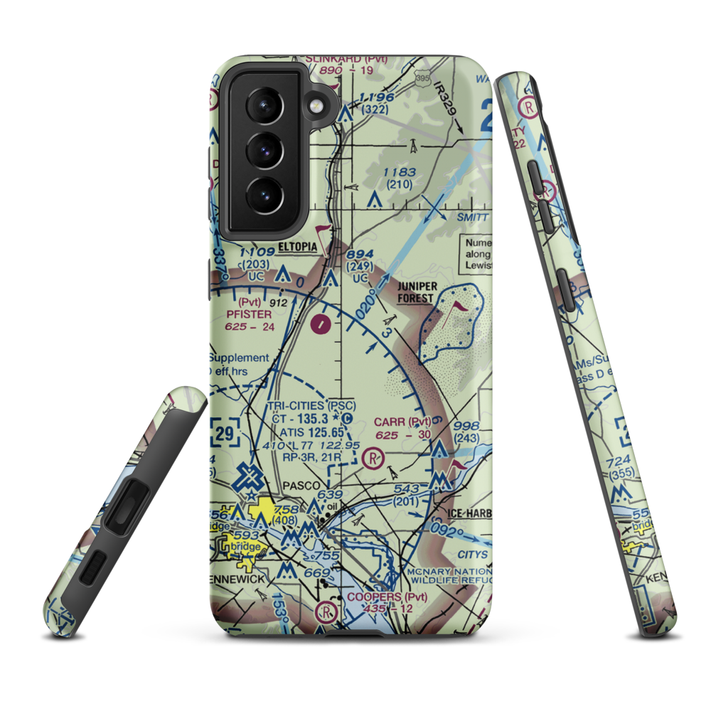 Columbia Ag 2 Airport (WN33) VFR Sectional Samsung Phone Case Samsung Galaxy S21 FE model shown