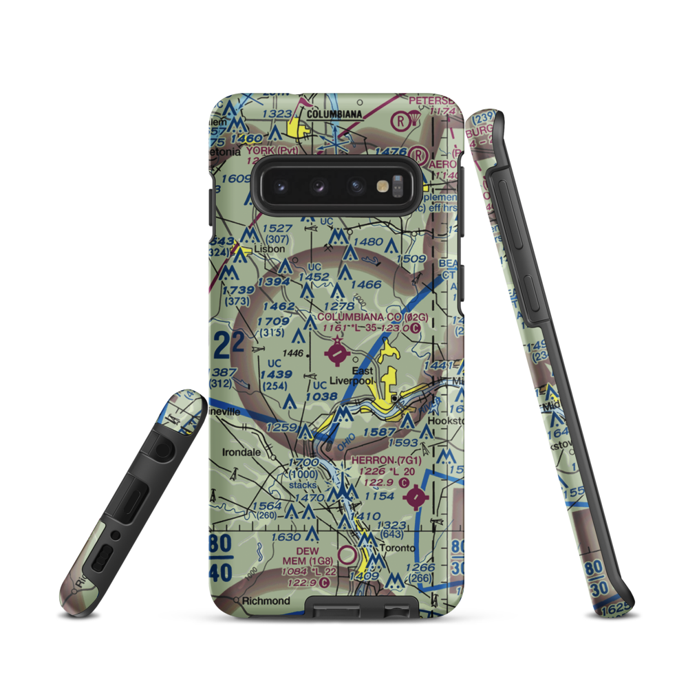Columbiana County Airport (02G) VFR Sectional Samsung Phone Case Samsung Galaxy S10 model shown