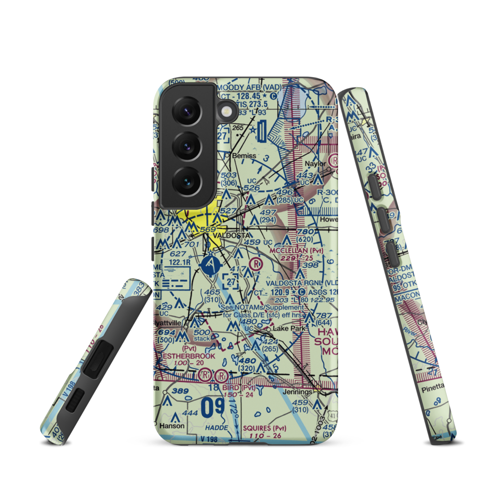 Comanche Landing Airport (US-0060) VFR Sectional Samsung Phone Case Samsung Galaxy S22 model shown