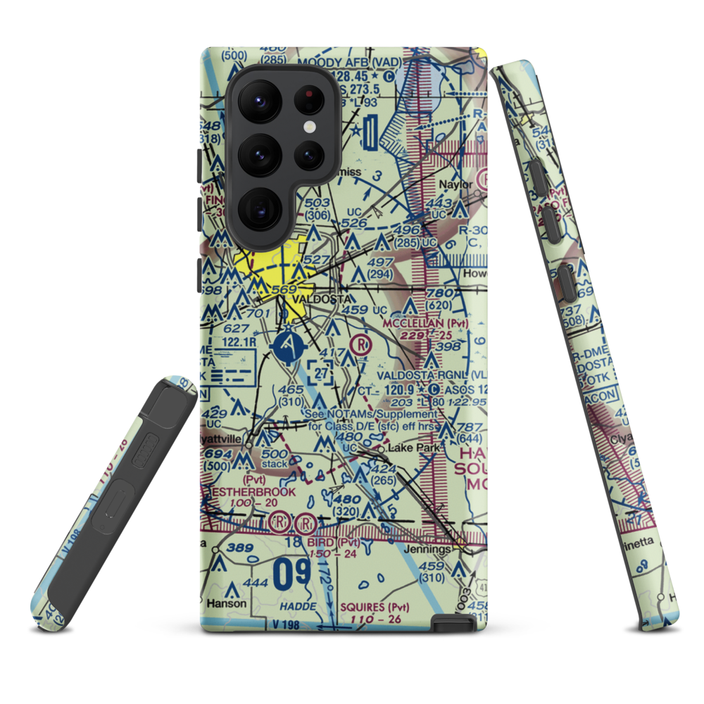 Comanche Landing Airport (US-0060) VFR Sectional Samsung Phone Case Samsung Galaxy S22 Ultra model shown