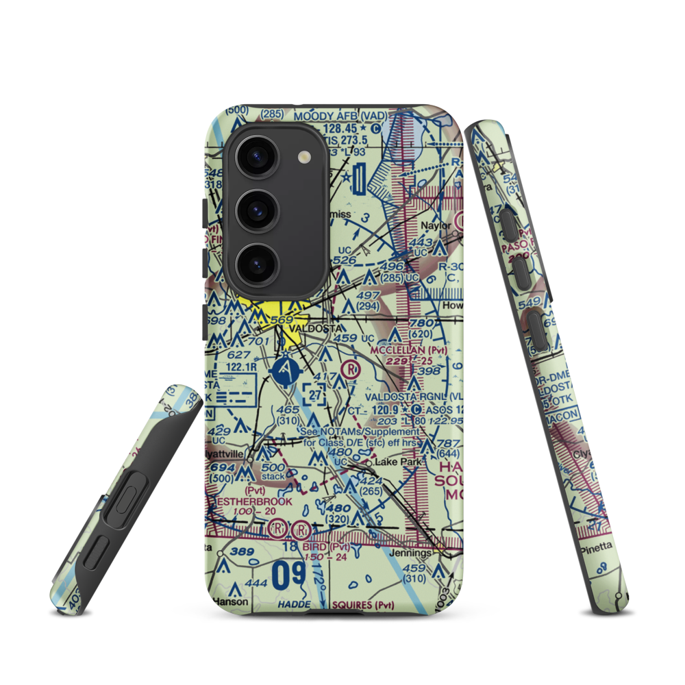 Comanche Landing Airport (US-0060) VFR Sectional Samsung Phone Case Samsung Galaxy S23 model shown